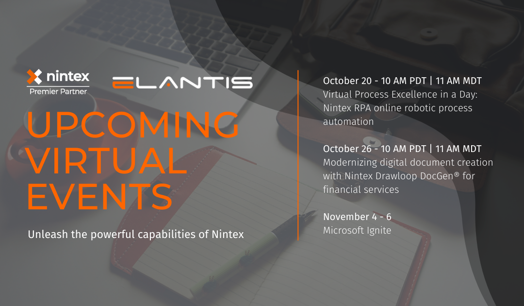 Upcoming Virtual Events with Nintex