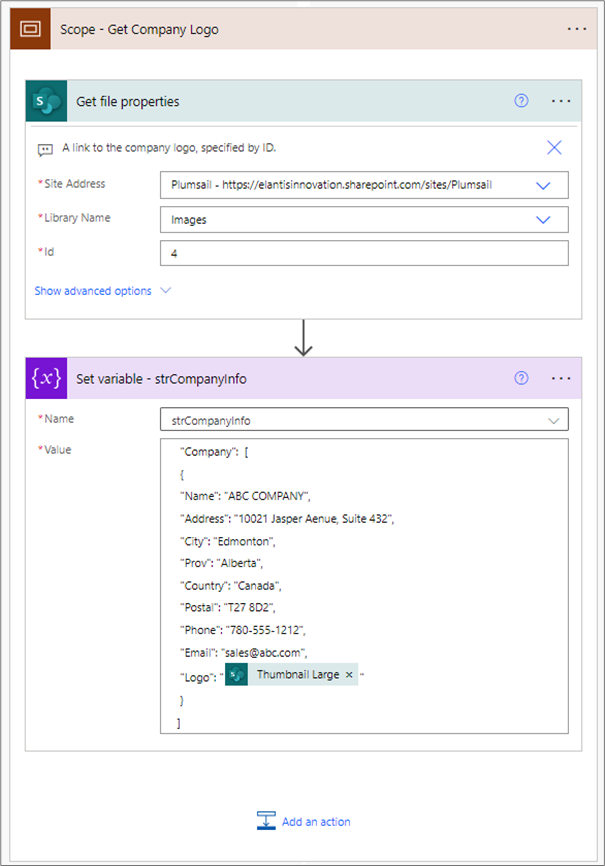 Power Automate Flow – Get Company Logo / Data